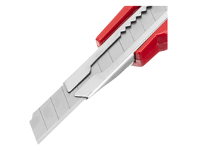 Нож Matrix 9 мм выдвижное лезвие, метал. направляющая, эргономичная двухкомпонентная рукоятка 78937