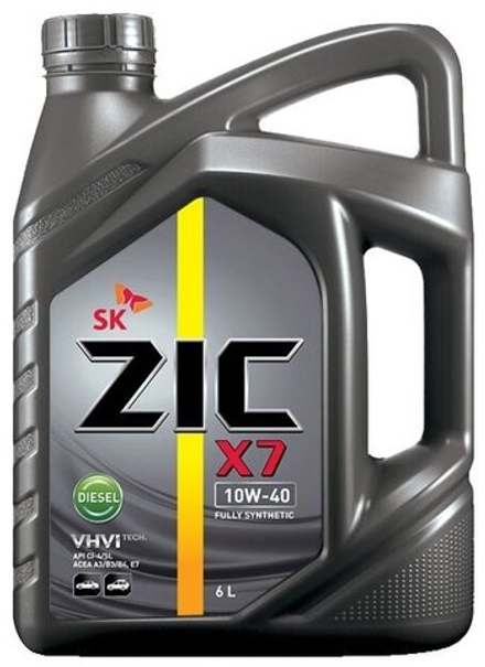 Моторное масло ZIC X7 Diesel 10w40 6л синтетика