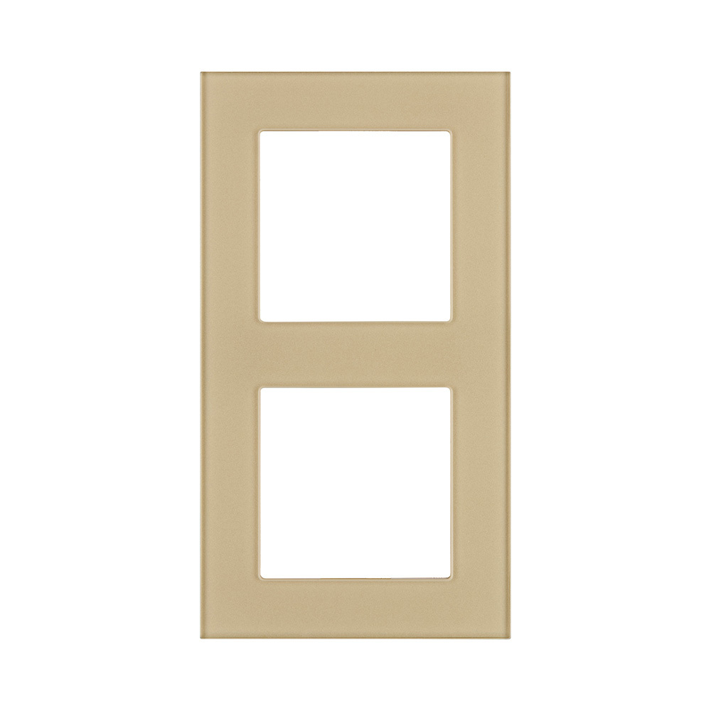 Рамка 2-постовая, стекло золотой Kollinger Asthetik AS2GD