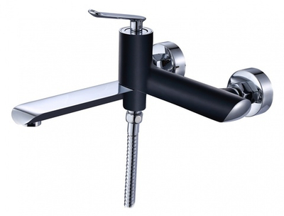 20032-C Смеситель однорыч  для ванны кор. (ЧЕРНЫЙ/??) "GANZER" (6/1шт)