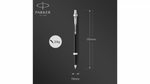 Шариковая ручка Parker IM Mat Black CT лак матовый, стержень: M, цвет чернил: blue, в подарочной упаковке.