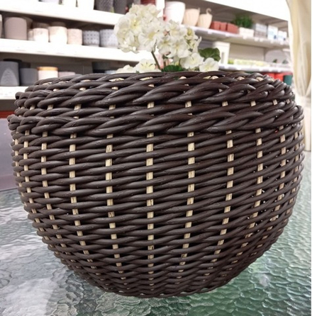 Кашпо шар, шоколад+св.лоза 12л.