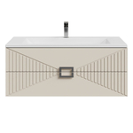 Тумба подвесная "ЛУКСОР-100 см" с 2-я ящ. беж. матовая (ум. Блисс-100 см.)