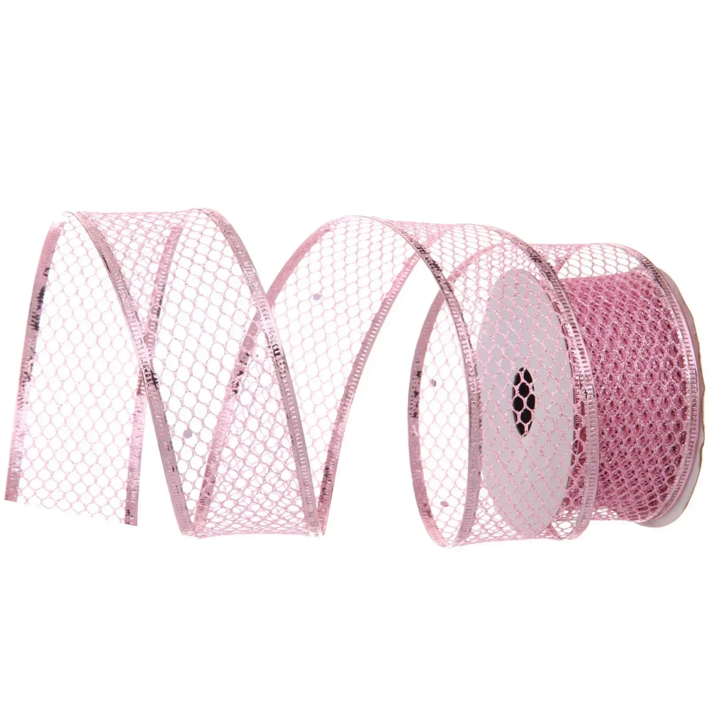 Лента для декорирования «Изящная» 4 см, 2,7 м, Розовый (микс дизайнов)