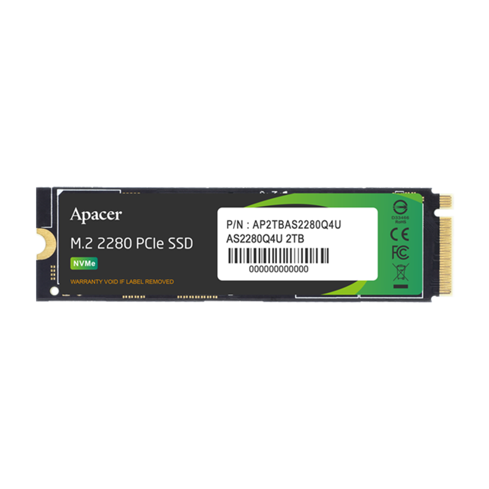 Накопитель SSD M.2 2280 Apacer AP2TBAS2280Q4U-1 2000 ГБ