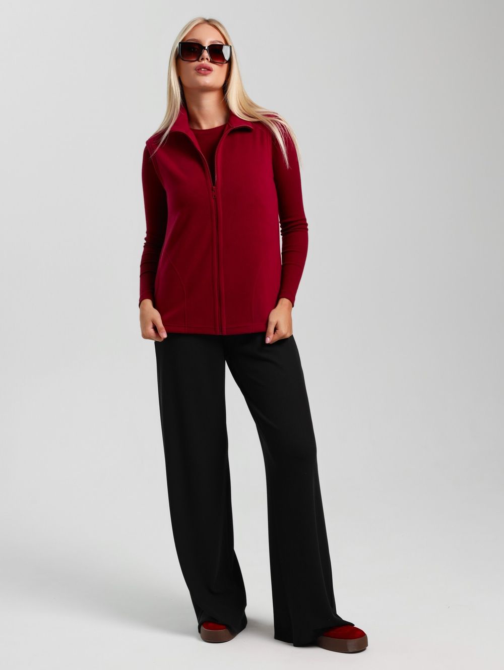 Толстовка (жилетка) Орбита Виотекс ВИШНЁВЫЙ