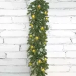 Хвойная гирлянда с подсветкой встроенной «Чарующая» Литая хвоя