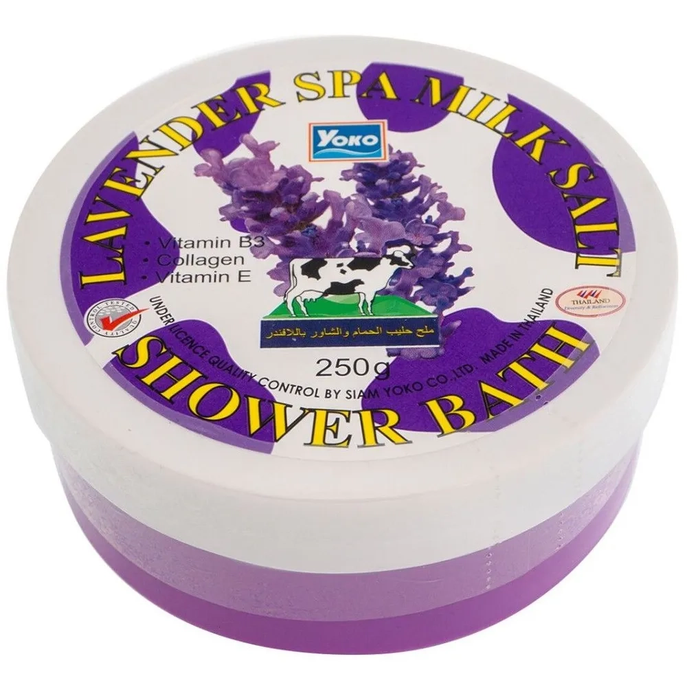 Скраб солевой для тела с лавандой и молоком YOKO Lavender Spa Milk Salt Shower Bath 250 гр