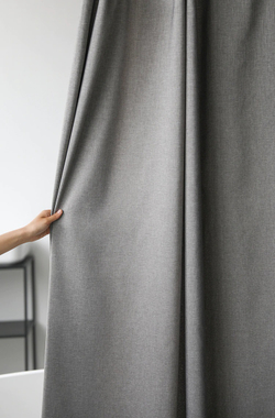 Шторка для ванной 300х200 Carnation Home Fashions Linen grey серый