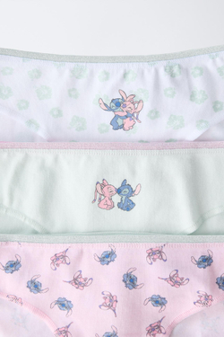 ZARA НАБОР ИЗ ТРЕХ ТРУСОВ С ПРИНТОМ «ЛИЛО И СТИЧ» © DISNEY, РОЗОВЫЙ