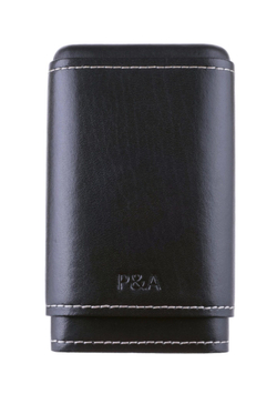 Чехол P&A на 4 сигары Робусто, натуральная кожа и кедр, S202-Black