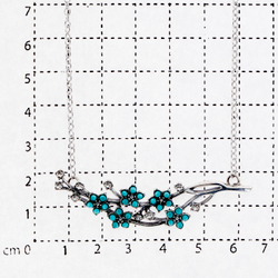 "Элэна" колье в серебряном покрытии из коллекции "Бирюзовый сад" от Jenavi с замком карабин