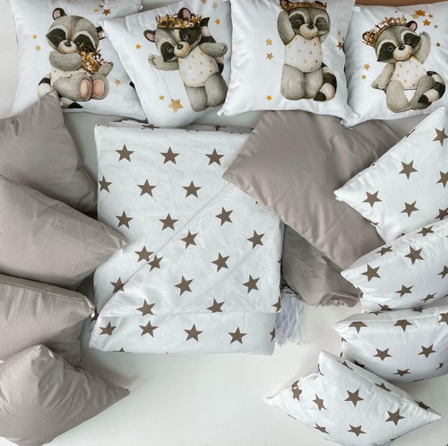 Комплект в кроватку 17 предметов (сатин-поплин)