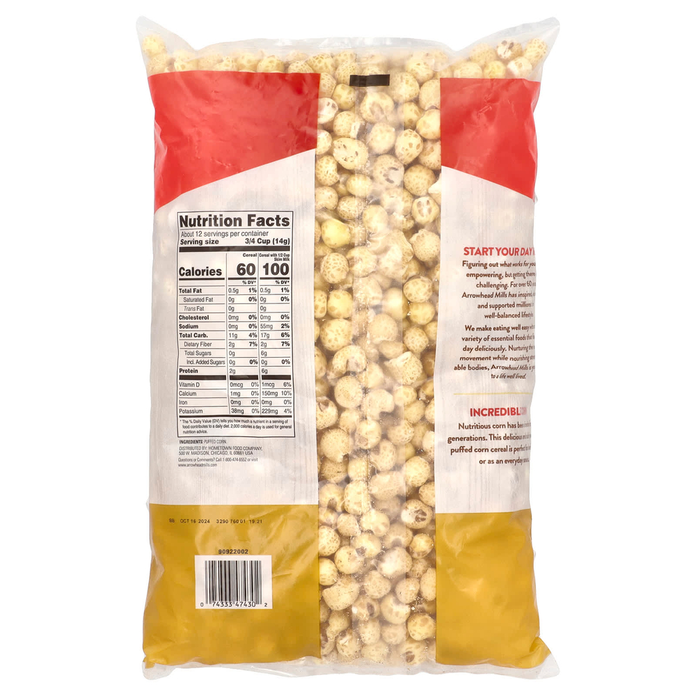 Arrowhead Mills, Воздушные кукурузные хлопья, 170 г (6 унций)