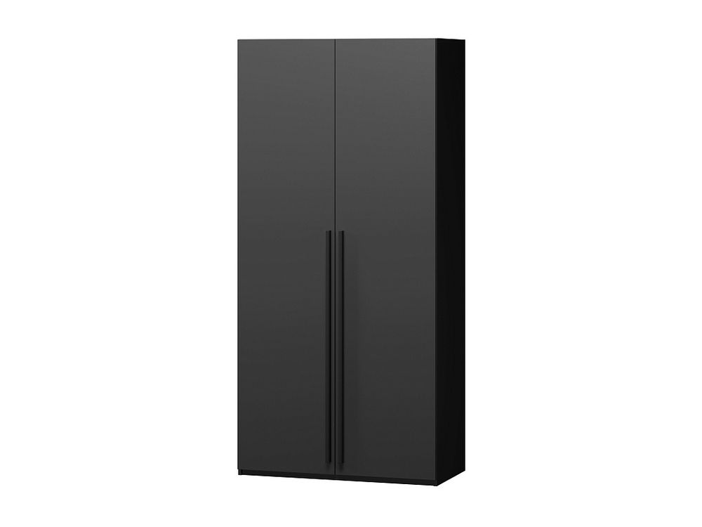 Распашной двухсекционный шкаф Лорена Пакс-2 Черный 0190 PE 80*40*200 см, Черный   Фиеста