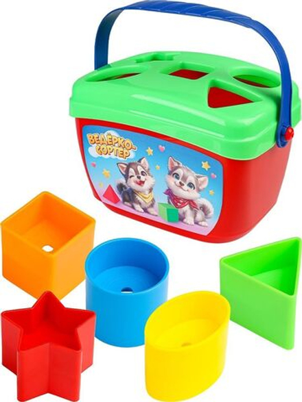 Сортер-ведерко "Щенки" 1+