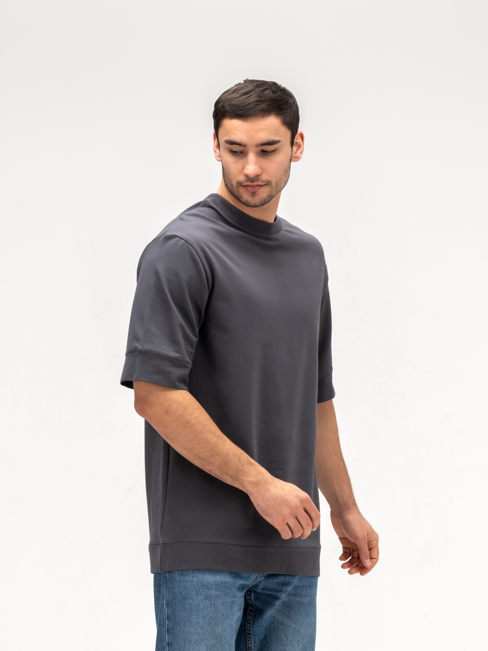 Футболка мужская плотная. Графит