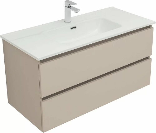 Тумба с раковиной Aquanet Вега 2.0 337939/254365 100 бежевый