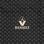Ковры RENAULT T (автомат) (экокожа, черный, бежевый кант, бежевая вышивка)