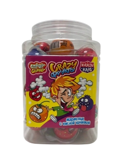 Мармелад Crazy фрукты с кислой начинкой/Канди клаб