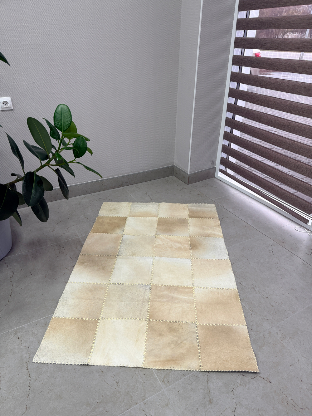 Ковер овальный натуральный Телячья шкура , 150х100