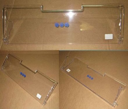 Откидной козырек полки нулевого отделения для холодильника Whirlpool (Вирпул) БОЛЕЕ НЕ ПОСТАВЛЯЕТСЯ - СНЯТ С ПРОИЗВОДСТВА