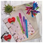 Набор шариковых ручек Luxor "InkGlide 100 Icy" синяя, 0,7мм, 3шт. + ПОДАРОК Ластик