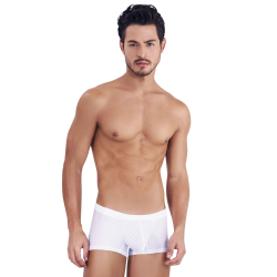 Мужские трусы хипсы белые Clever Moda SAINTED TRUNKS 144801