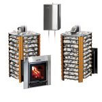 Дровяная печь для бани ЕРМАК 20 СЕТКА-ПРЕМИУМ (Сталь)