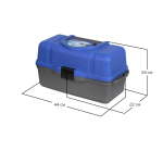 Ящик для инструментов Helios трехполочный зеленый (T-HS-3TTB-G)