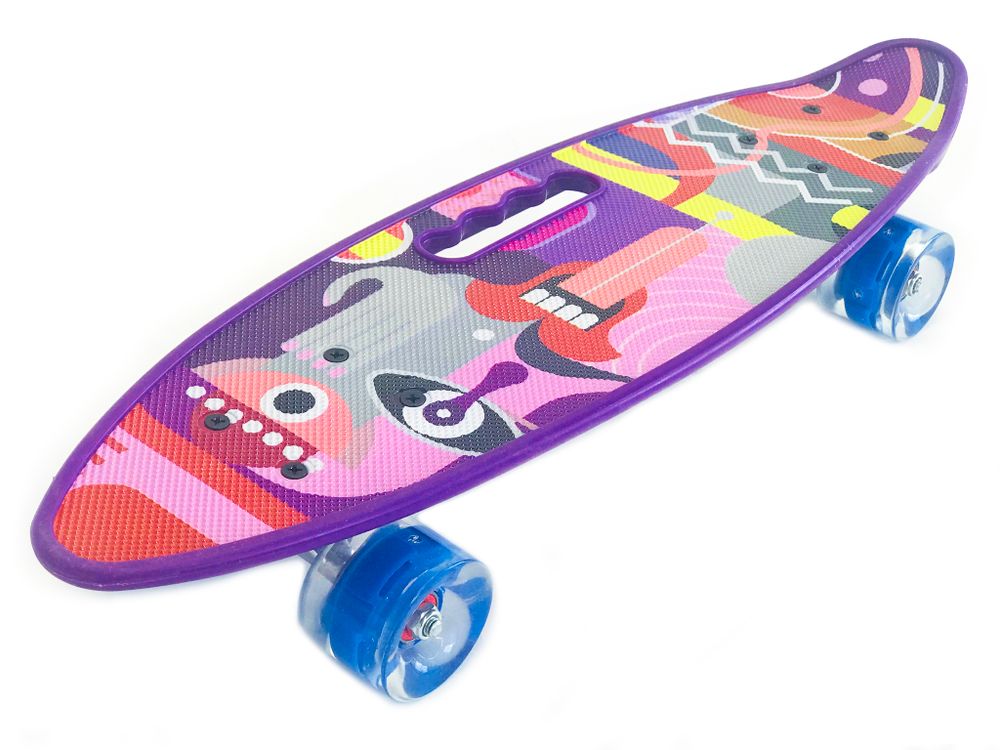 Скейтборд PWSport Print 22" Pink