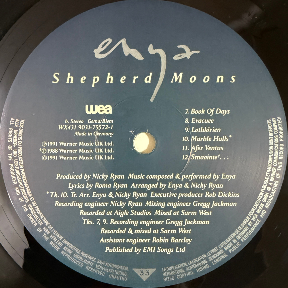 Enya - Shepherd Moons (Германия 1991г.)