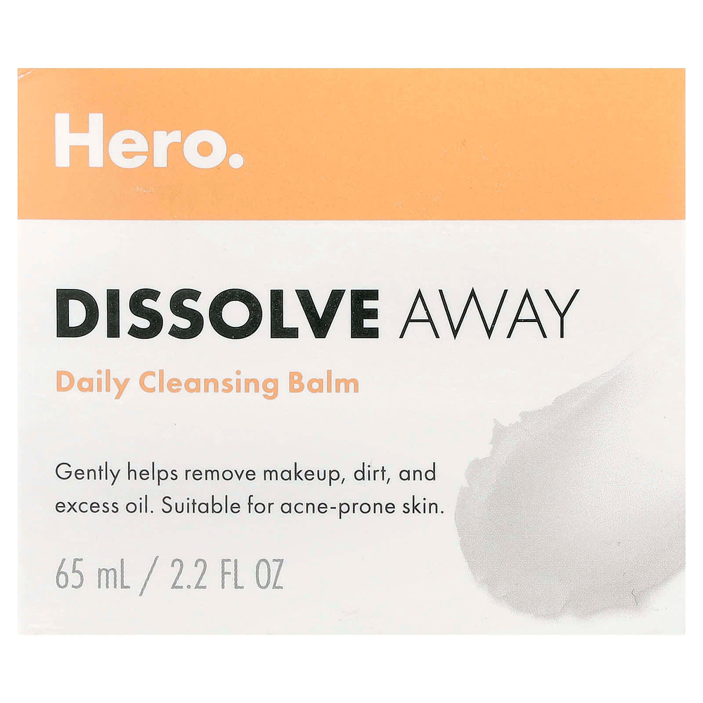 Hero Cosmetics, Dissolve Away, очищающий бальзам для ежедневного очищения, 65 мл (2,2 жидк. унции)