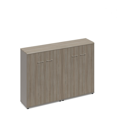 Шкаф средний комбинированный закрытый (топ МДФ) мокко премиум (корпус) / вяз либерти (столешница, топ, фасад)