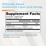 Doctor's Best, стабилизированная R-липоевая кислота, 100 мг, 180 растительных капсул