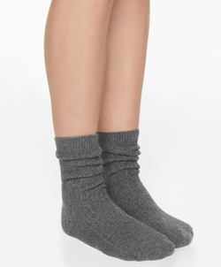 Oysho Классические носки, темно-серый меланж
