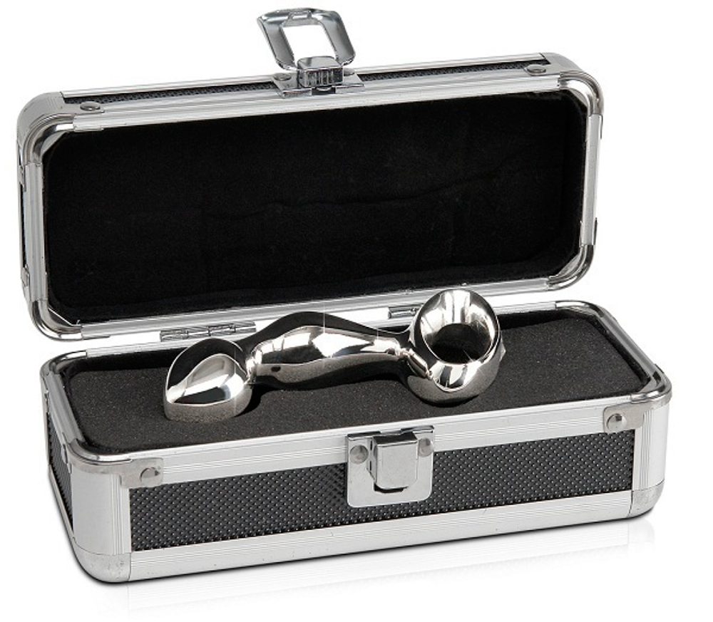 Вагинальная пробка  METAL WORX  в металлическом кейсе