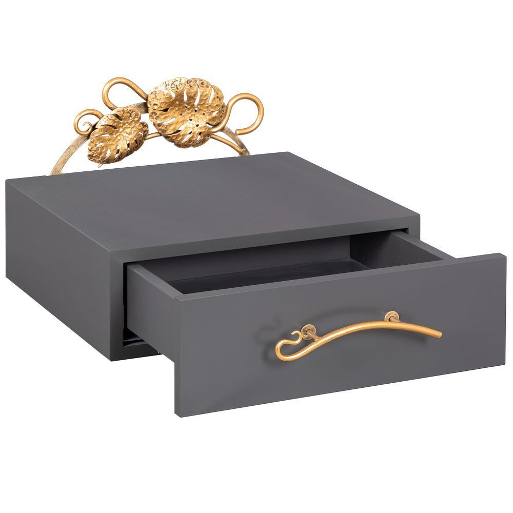 Тумба прикроватная Monstera Deliciosa (Монстера) подвесная Серый