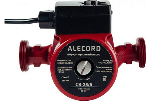 Насос циркуляционный Alecord C 25/6 (90Вт,Расход-40л/мин,Высота подъема жидкости-6м,Монтаж-180мм)201, 38828