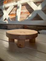 Подставка для сервировки, для цветов, под горячее из массива сосны