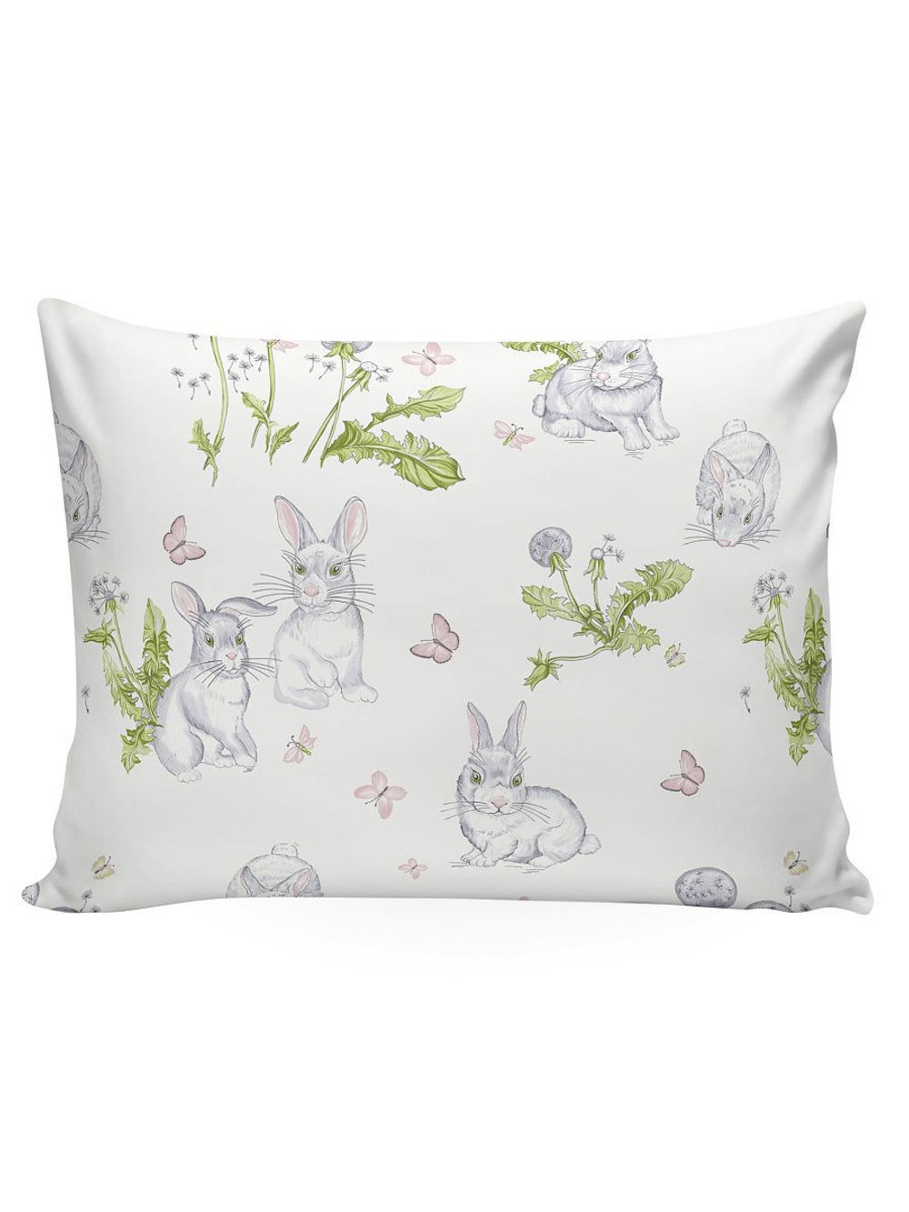 Постельное белье Сказка "Кролики" 1,5-сп Наволочка 50х70 см 1 шт Простынь на резинке 90х200 см Пододеяльник 145х215 см, поплин
