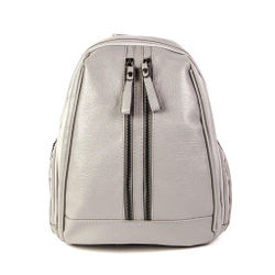 Стильный женский повседневный серый рюкзак из экокожи Dublecity D1076-2