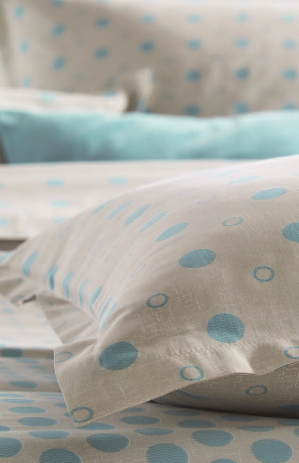 Постельное белье 2 спальное евро Blanc des Vosges Flocons Celadon