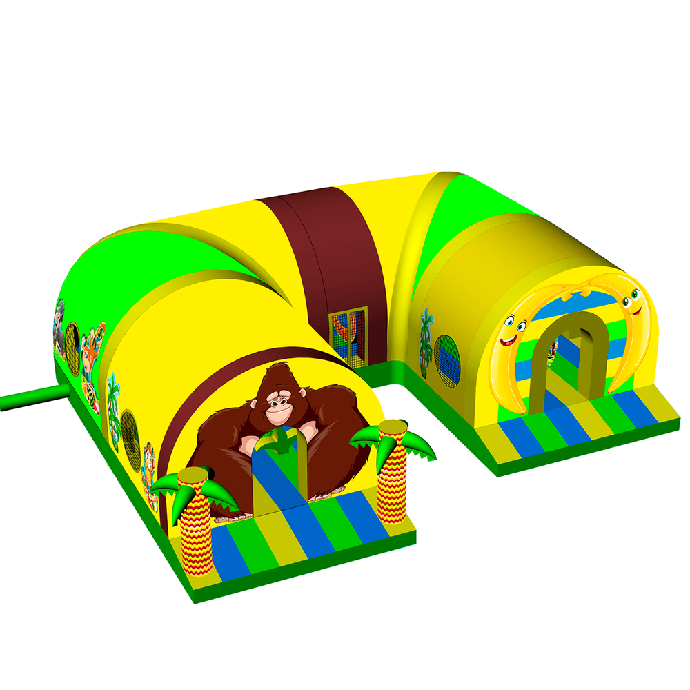 Надувной батут «Тоннель обезьяна», 9x8x3 м.