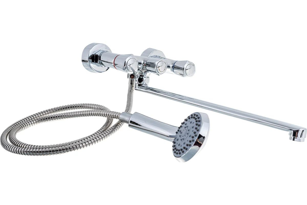 Смеситель для ванны с длинным изливом, Cron CN20866, хром