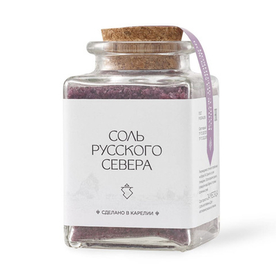 Купаж соли с черникой "Соль русского севера", 70 г