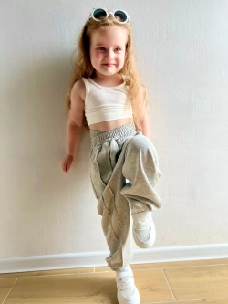 Брюки спортивные с двойной талией