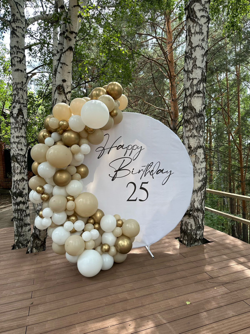 Фотозона на круглом каркасе 2х2 м