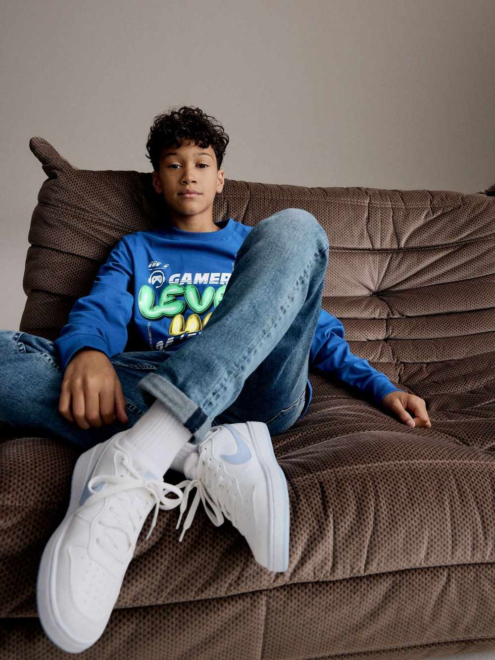 Лонгслив для мальчика Next B41-274, Синий