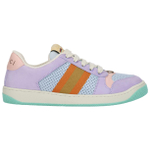 GUCCI Screener Lovelight Leather Distressed Shoes Low top Stylish Skateboarding Shoes Women"s Purple Blue Orange